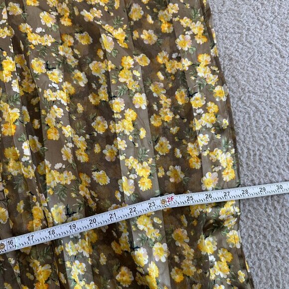 Anthropologie Kimono Cardigan Butter Yellow Boho Beachy Floral - Picture 3 of 16